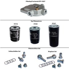 Universal-Filterkopf-Set für horizontale Befestigung DP-15837-set - Dieselfilter