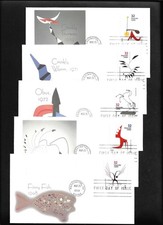 US FDC 1998 Alexander Calder 5 First Day Covers Fleetwood Scott 3198-3102 |