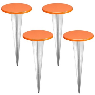 4 Pack Permanent Property Line Markers 7x3 Inch Galvanized Alloy Boundary Mar...