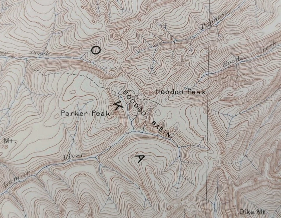 Vintage 1904 USGS YELLOWSTONE PARK WYOMING Map ~ Old Antique CRANDALL SHEET - Image 4 of 4