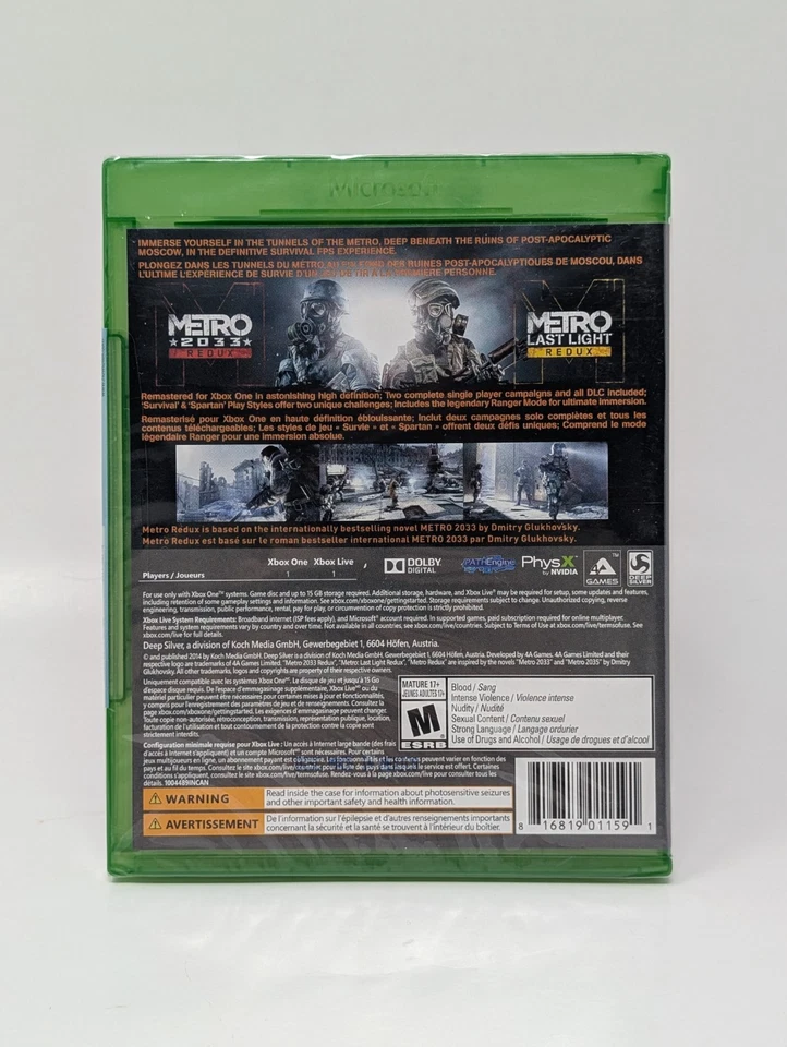 Metro Redux (Microsoft Xbox One, 2014) - Brand New Factory Sealed - Bild 2 von 3