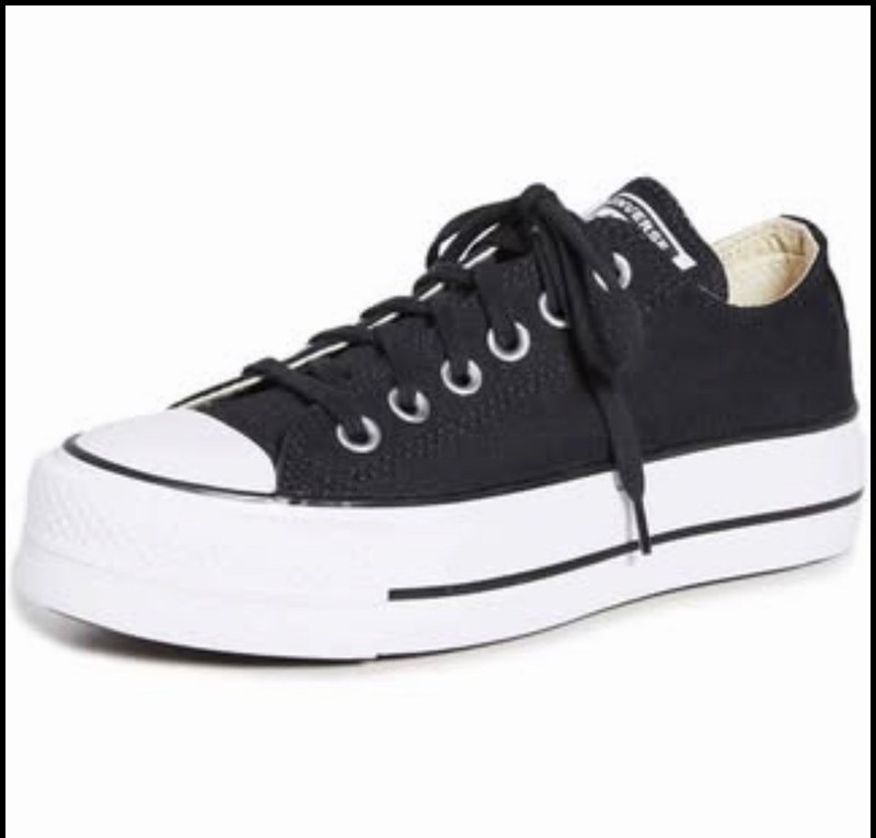 Size 9.5 - Converse Chuck Taylor All Star Lift Low Black White