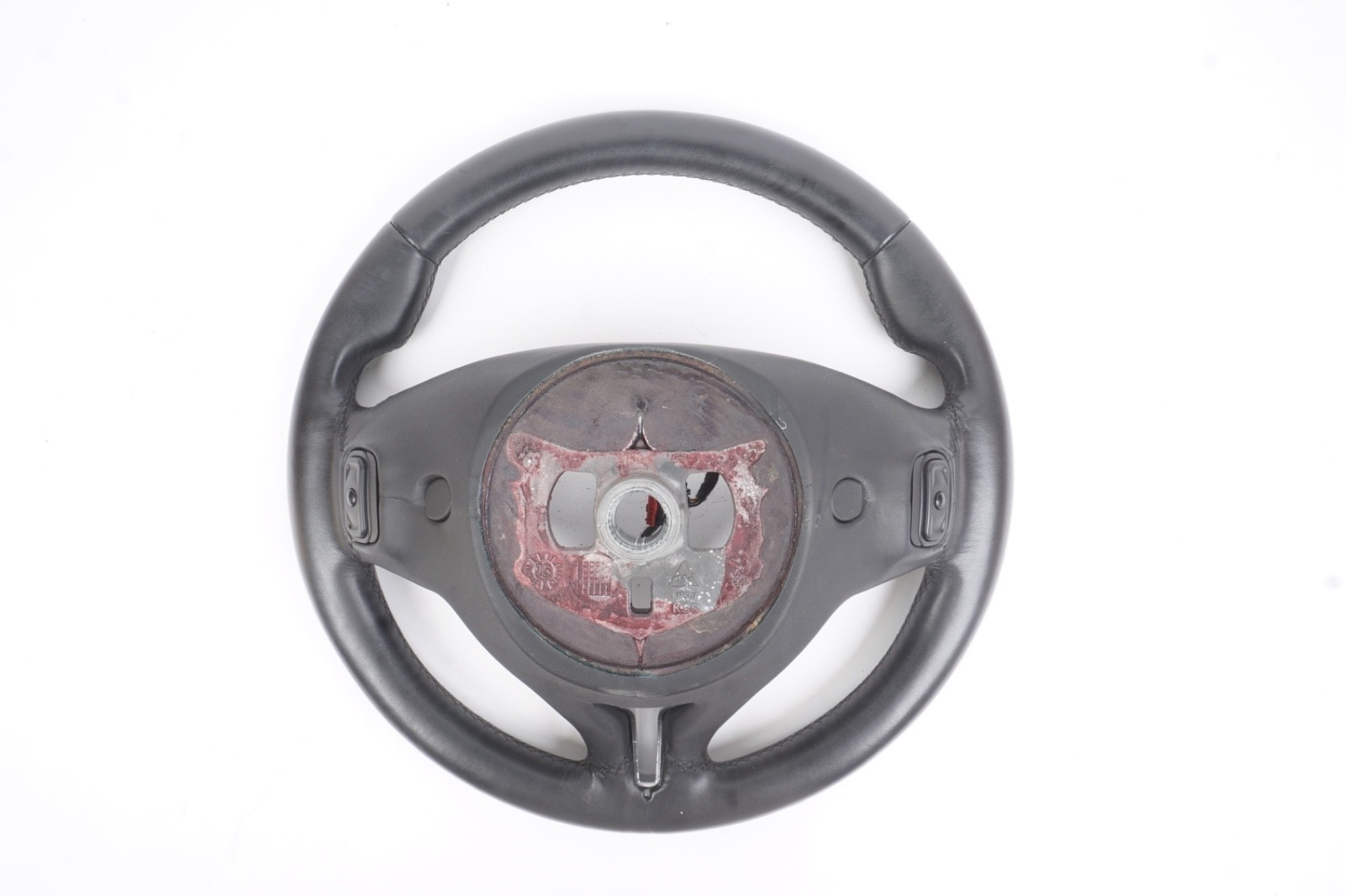 2014 - 2017 Maserati Ghibli Steering Wheel Black Leather Used OEM