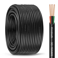 18/3 Solid Sprinkler Wire 150FT 18 Gauge 3 Conductor Irrigation Wire with UV ...