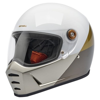 Biltwell Lane Splitter Helm Kreuzung Gold/Silber/Bronze Größe 2XL