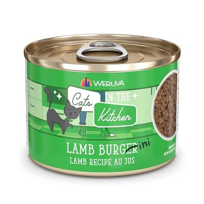 Weruva Cats in the Kitchen Lamb Burger 6oz Cans Pack of 24 Grain Free Diet