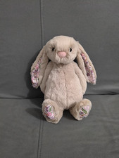 Fluffy Blossom Beige Bunny Soft Plush Doll Gift Kids Toy 12in