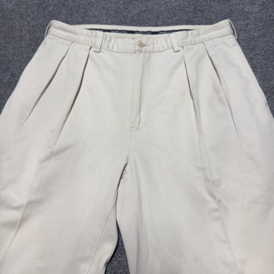 Vintage Polo Ralph Lauren Andrew Pant Twill Men 34x32 Two Pleat Trousers Beige