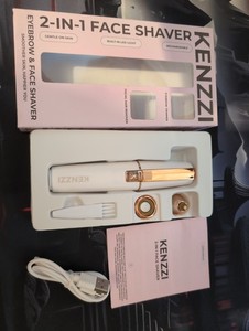 KENZZI 2-in-1 Facial Hair Remover and Eyebrow Shaver for Women, USB-C Rechargeab