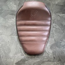 Indian Scout Bobber Solo Rider Seat - Black & Brown Ribbed