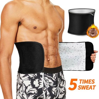 Men Waist Trimmer Belt Sweating Wrap Tummy Stomach Weight Loss Fat Burner Slim