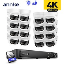 ANNKE 4K POE NVR Überwachungskamera 2-Wege-Audio Farbnachtsicht Licht/Ton Alarm