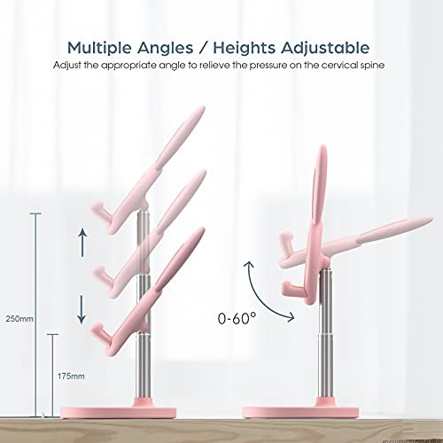 Cell Phone Stand,Angle Height Adjustable Bunny Phone Stand for Desk,Cute Pink - Afbeelding 3 van 7