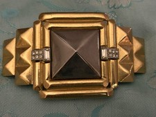 Vintage Gold Tone Art Deco Style Evening Barrette Made In France