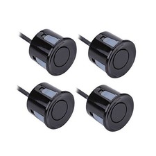 4pcs Reverse Backup Parking Rear Bumper Park Assist Object Sensor Black for