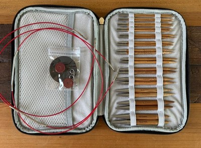 Bamboo Needles Set - 13 Sizes Interchangeable Stainless Steel Knit