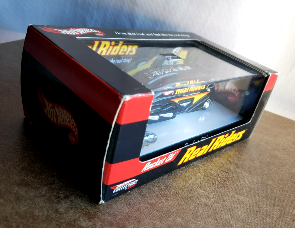 2005 Hot Wheels ROCKET OIL REAL RIDERS Black JAPAN CUSTOM CAR SHOW