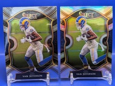 Van Jefferson 2 Card 2020 Panini Select #71 SP Silver + Base Rams RC