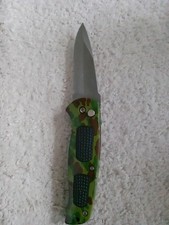 Camo Lock-Blade Pocket Knife With Pocket Clip MADE IN USA