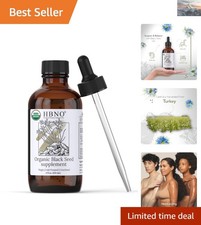 Organic Black Seed Oil - Huge 4oz 120ml Glass Bottle Value Size - USDA Certif...