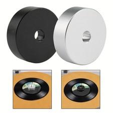 Aluminum Record Turntable Adapter For 7inch Vinyl Silver Black Center Adapter