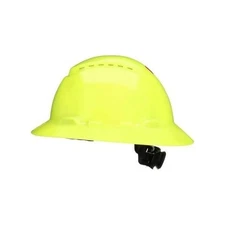 H-809V Hi-Vis Yellow HDPE 4-Point Ratchet Full Brim Vented Hard Hat 3M