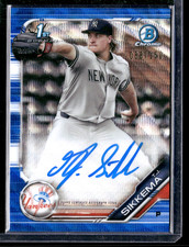 2019 Bowman Draft T.J. SIKKEMA  Auto Chrome Autograph Blue Wave Refractor #/150