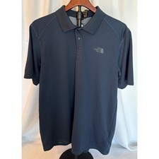 The North Face Flash Dry Performance Polo Men s Large Navy Mesh Ventilated