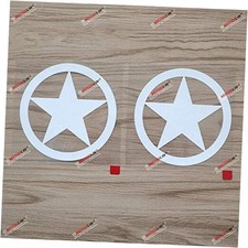 2X 4'' Army Star WW2 Decal Sticker Car Vinyl fit for Jeep Toyota Ford White