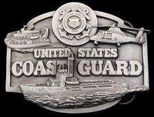 RG20104 *NOS* VINTAGE 1988 **UNITED STATES COAST GUARD** MILITARY BELT BUCKLE