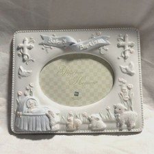 Russ Berrie Baby's Baptism Frame for 3.5" X 5" Photo Keepsake Infant Tabletop
