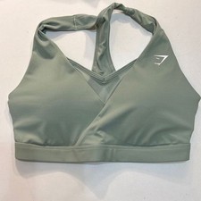 Gymshark Crossover Sports Bra Desert Sage Green women's Medium NWT