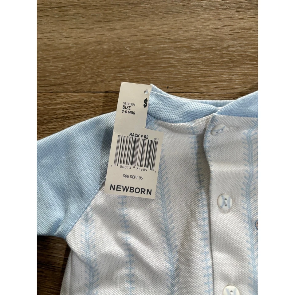 Conjunto de pantalones cortos de béisbol Fisher-Price vintage 2005 bordados 3/6 m retro Y2K Foto 3 de 4