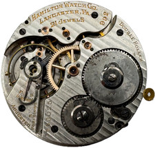 Antique 16s 1920 Hamilton Montgomery Railroad Pocket Watch Movement 992 USA