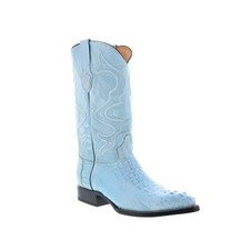 Wild West Caiman Hornback Boots Chihuaha Herren Blau Leder Stiefel