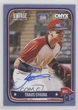 2024 Onyx Vintage Auto Blue Bordered 25/25 Travis Sykora #VATRSY Auto 0j81