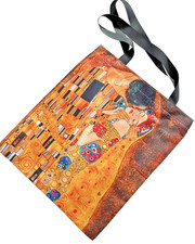 Gustav Kilmt 'The Kiss' lined Double sided Canvas Tote bag 40 x 34cm