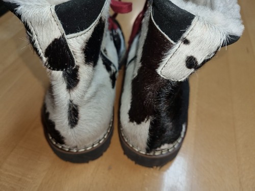 Total edle Echtes Fell Boots Gr.41 Stiefeletten Echtes Leder Lammfell Ammann - Bild 3 von 8