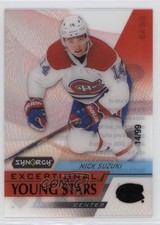 2020-21 Upper Deck Synergy Exceptional Young Stars Black 14/99 Nick Suzuki 05bx