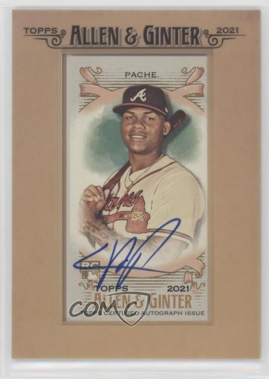 2021 Topps Allen & Ginter's Framed Mini Cristian Pache Rookie Auto RC 10k8