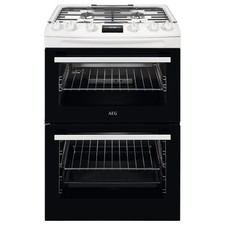 Image of AEG 60cm Gas Cooker with Lid - White CGX6130ACW