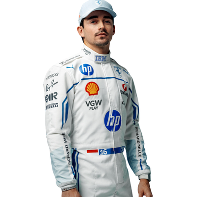 Charles Leclerc 2025 F1 Ferrari Racing Suit | Miami GP | CIK/FIA