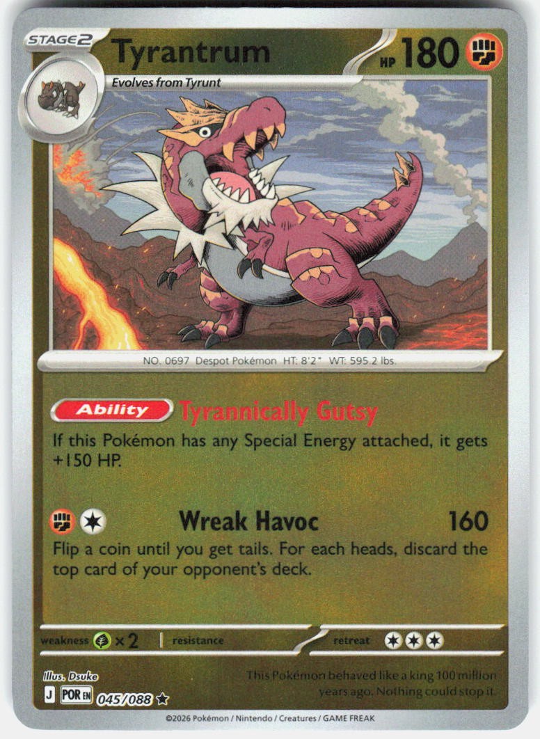 Tyrantrum - 047/088 (Non-Holo) 045/088 Rare Deck Exclusives Pokemon Near Mint