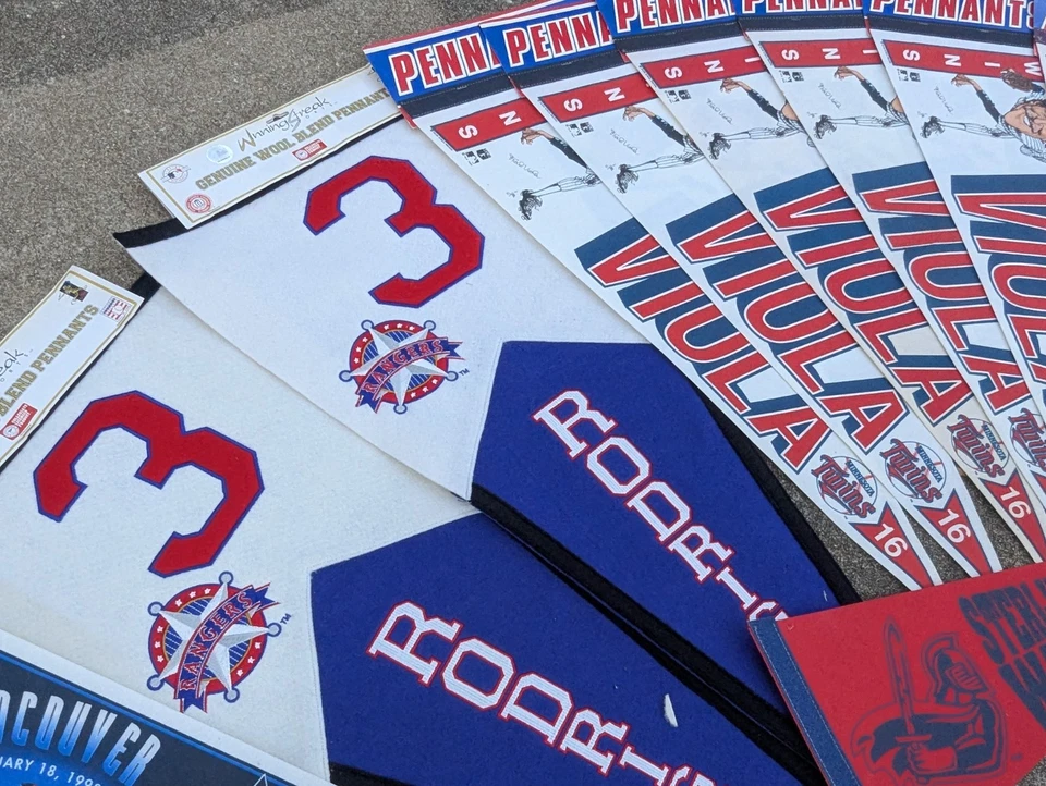 Lote De 29 Banderines Deportivos De Colección MLB NFL NBA FÚTBOL NCAA Colección Años 80-2000 Foto 2 de 4