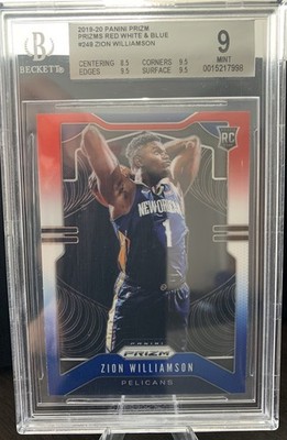 2019-20 Panini Prizm - Rookie Zion Williamson #248 Red White & Blue Prizm (RC)