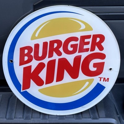 BURGER KING 　ロードサイン Vintage 12” Burger King Restaurant plastic sign | eBay