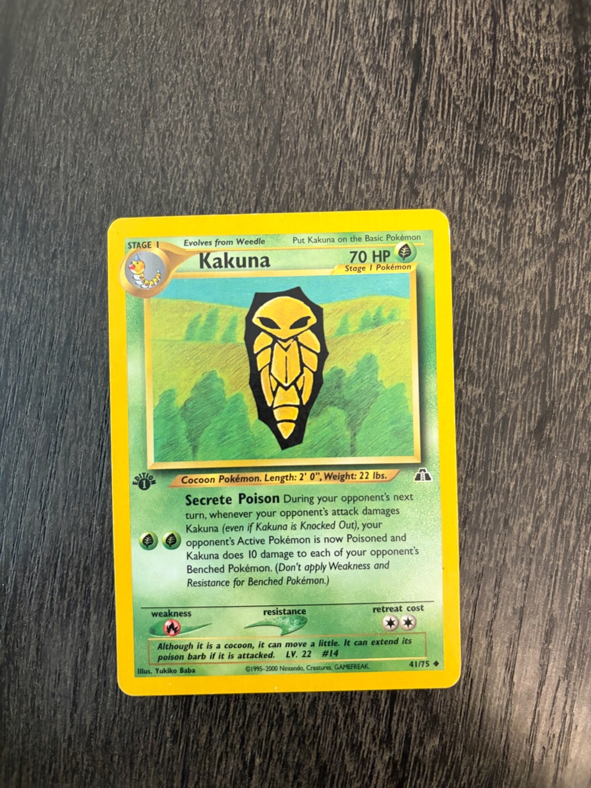 Pokemon TCG Neo Discovery 1st Edition Kakuna 41/75