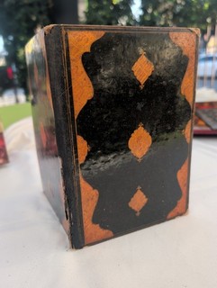 Antique Persian Lacquered Paper Mache Manuscript Bookbinder