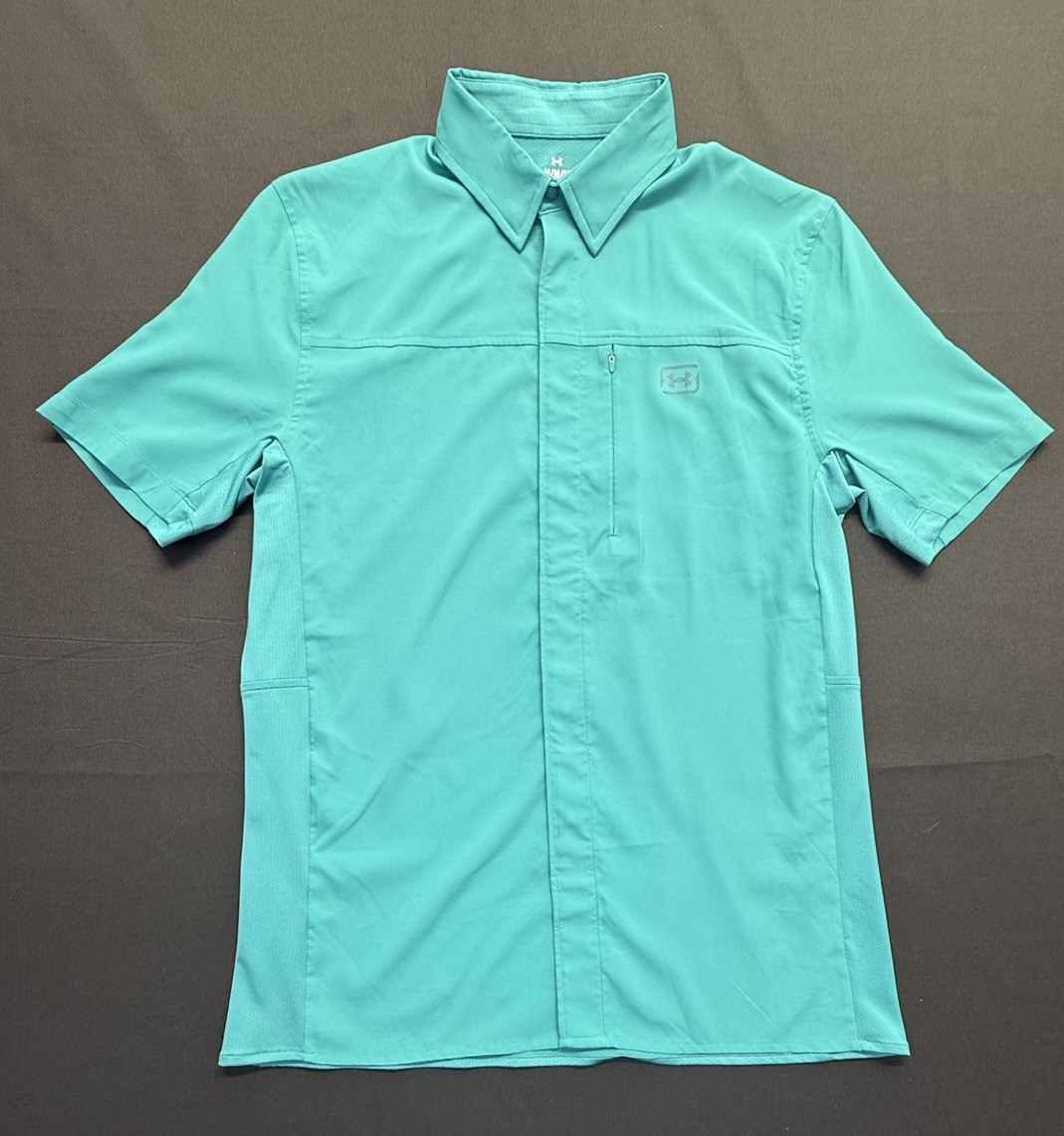 Under Armour Men’s Shorebreak Hybrid Shirt Teal Size Medium M Fitted NWT