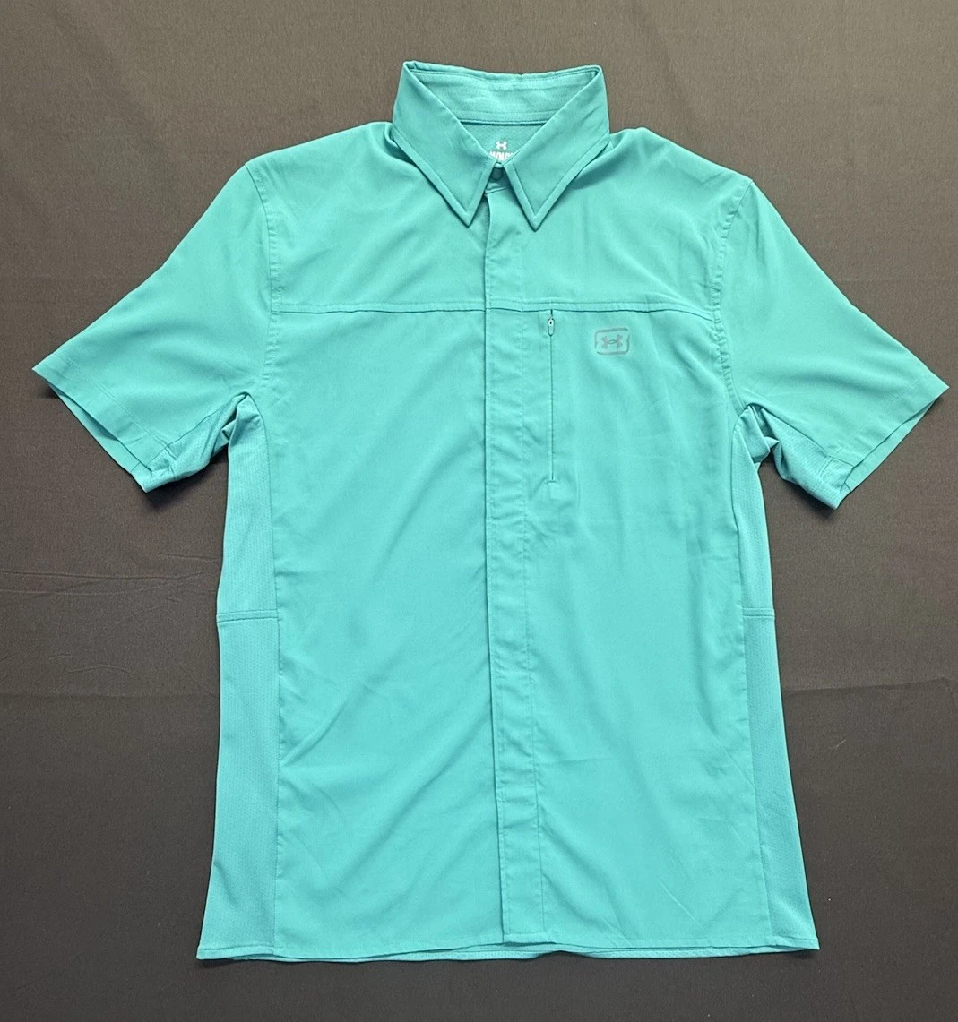Under Armour Men’s Shorebreak Hybrid Shirt Teal Size Medium M Fitted NWT
Opens in a new window or ta